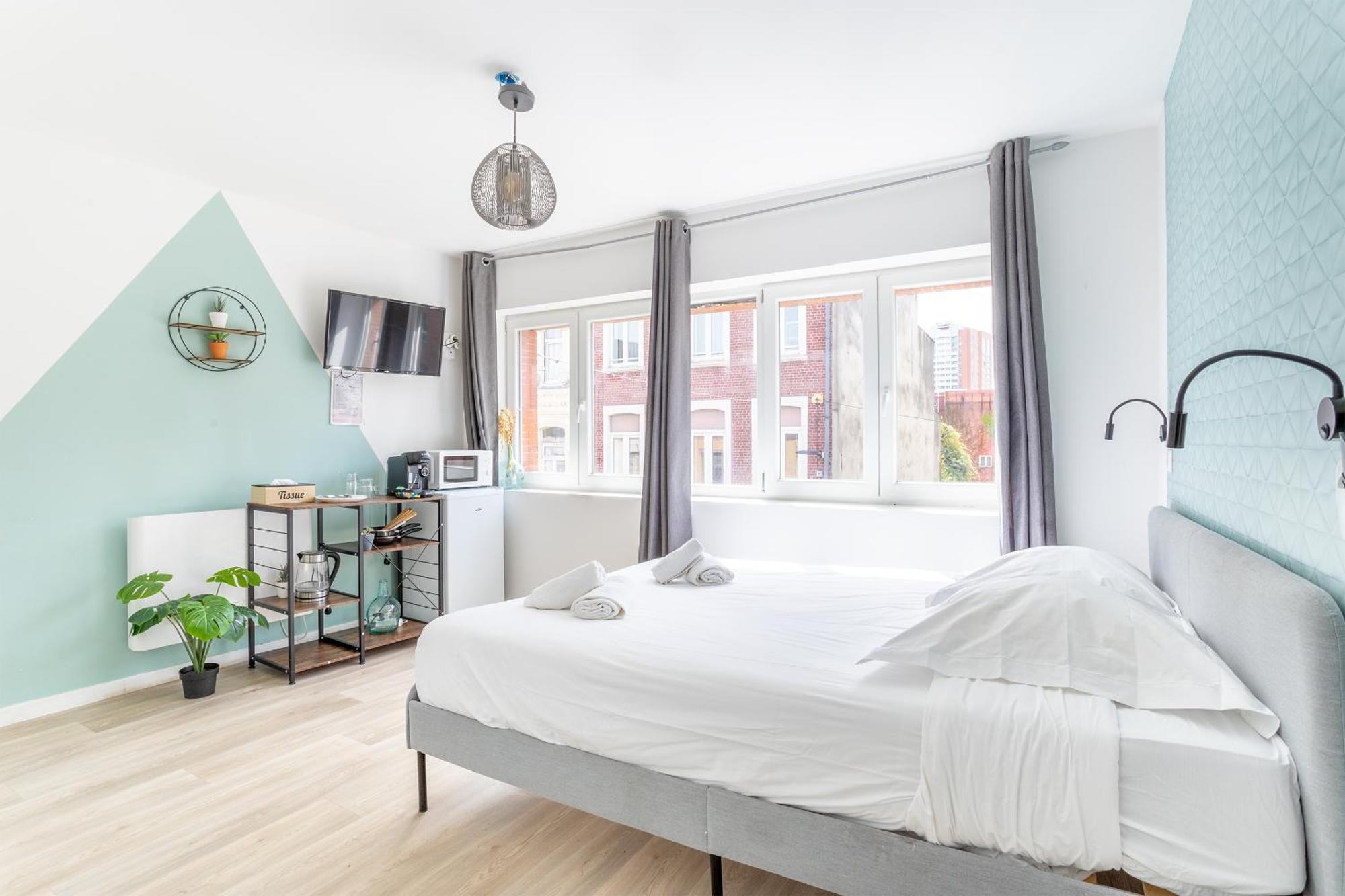 S&K Suite Grande Rue Roubaix - Chambre Spacieuse Et Sdb Privee - Netflix Et Cuisine Kültér fotó