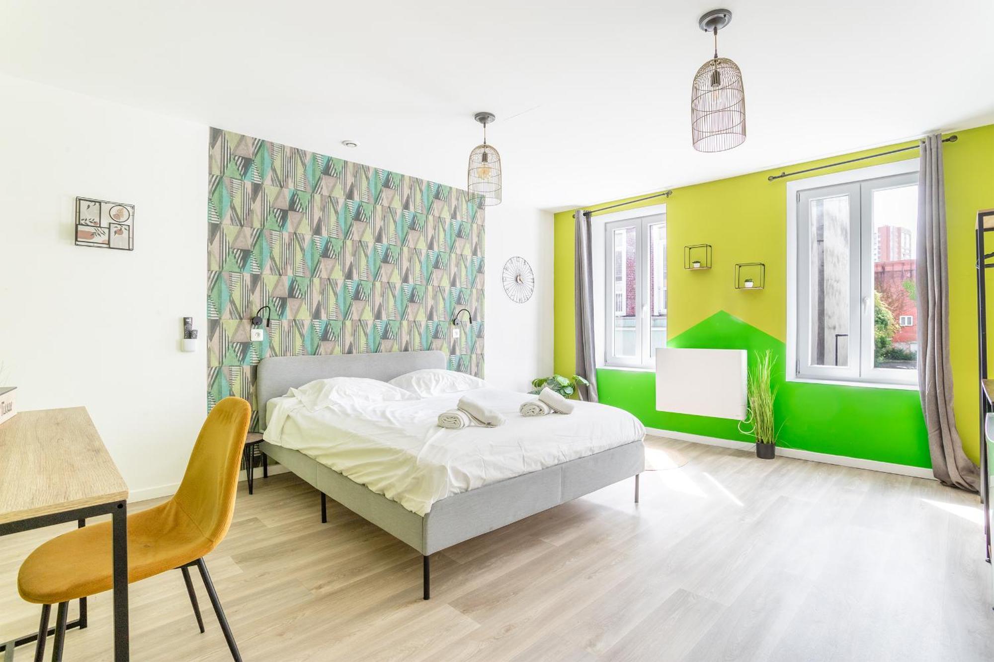 S&K Suite Grande Rue Roubaix - Chambre Spacieuse Et Sdb Privee - Netflix Et Cuisine Kültér fotó