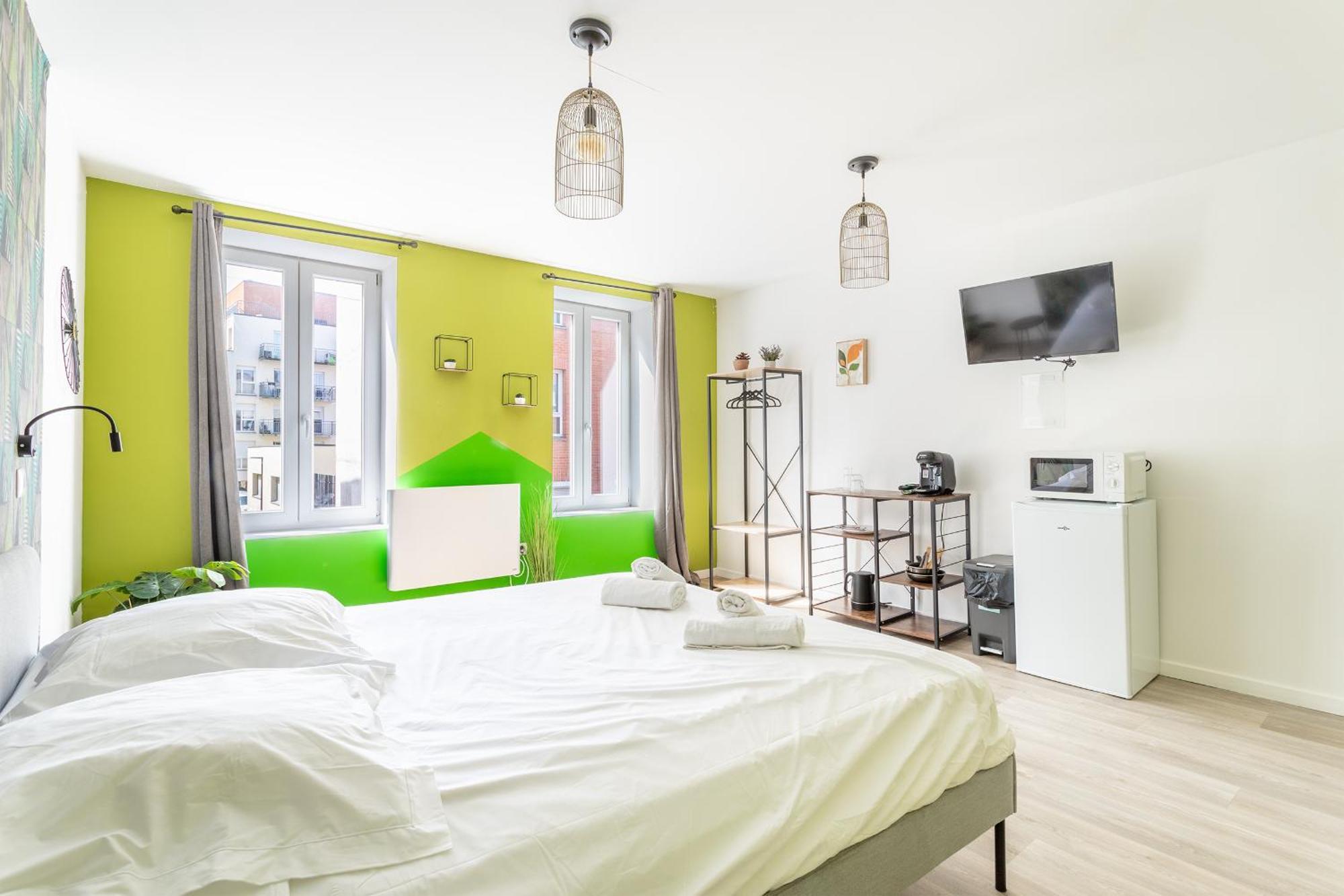 S&K Suite Grande Rue Roubaix - Chambre Spacieuse Et Sdb Privee - Netflix Et Cuisine Kültér fotó